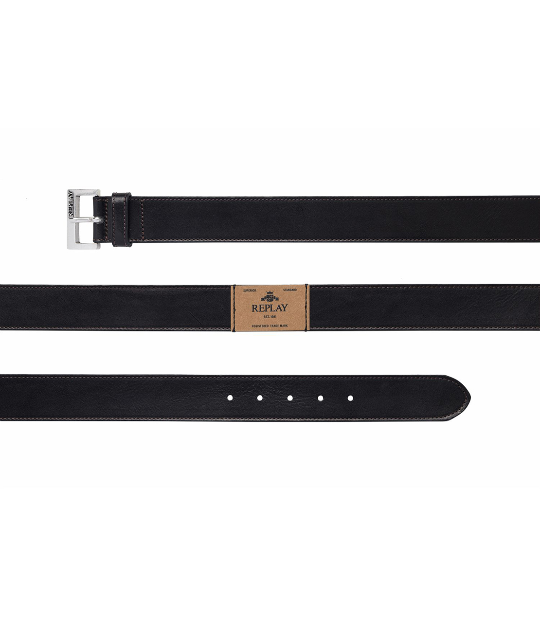 スモールバックルレザーベルト 詳細画像 ブラック 2